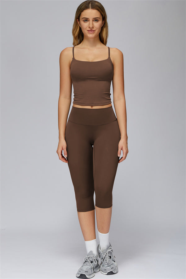The FlexCore Crop Tank Capri Leggings 2-Piece Set