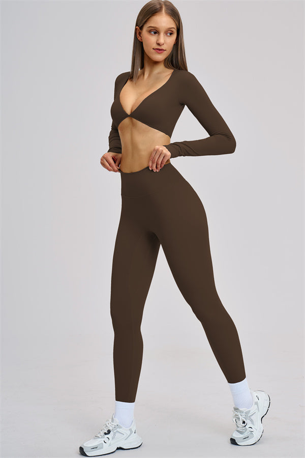 The Zestful Long Sleeve Crop Top