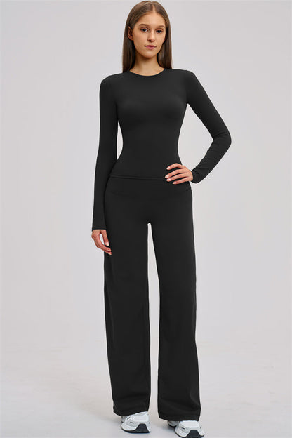 The Dynamic Long Sleeve T-shirt Straight Leg Pants 2-Piece Set