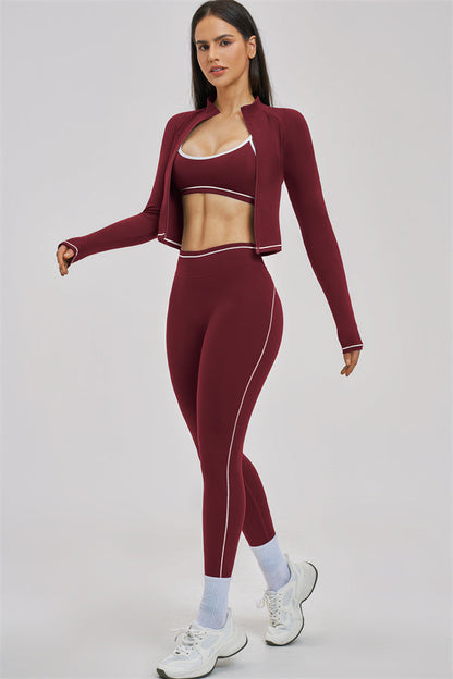 The Unbound Jacket Sports Bra Leggings 3-Piece Set