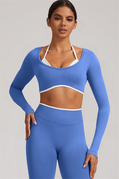 The Elevate New Long Sleeve Crop top Leggings 2-Piece Set