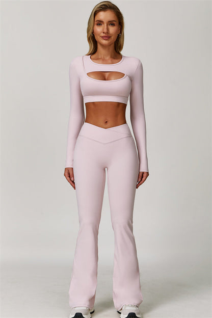 The Lavish Long Sleeve Cut-out Crop Top