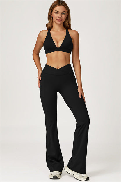 The Glacier Sports Bra Flared Leggings 2-Piece Set
