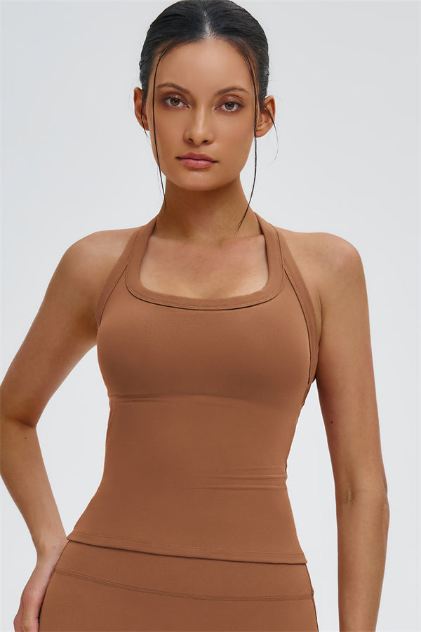 The Slate Y-Back Top