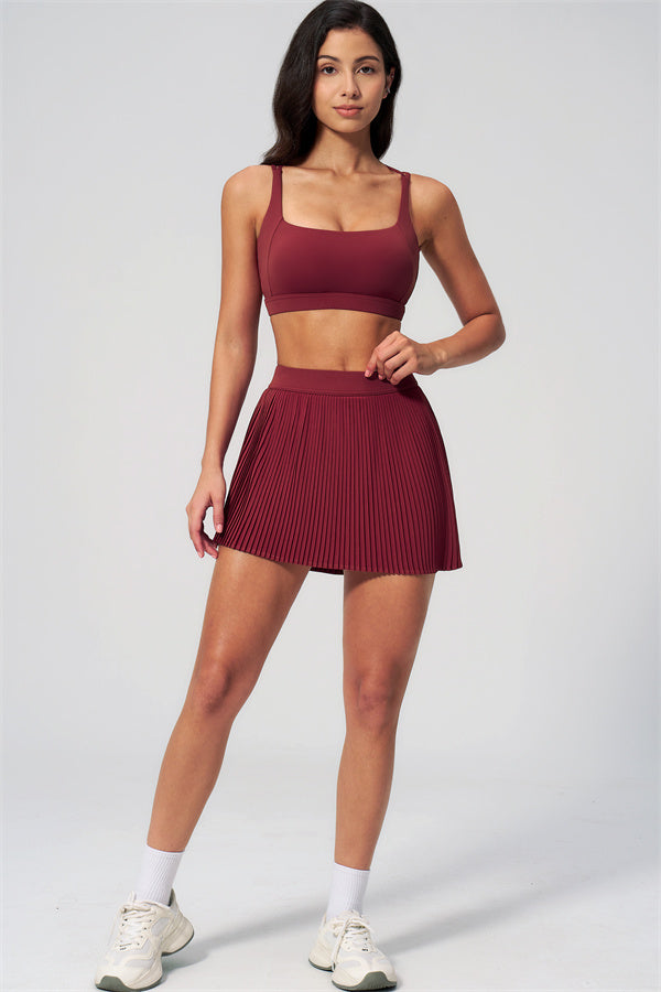 The Balance Sports Bra Tennis Skirt 2-Piece Set