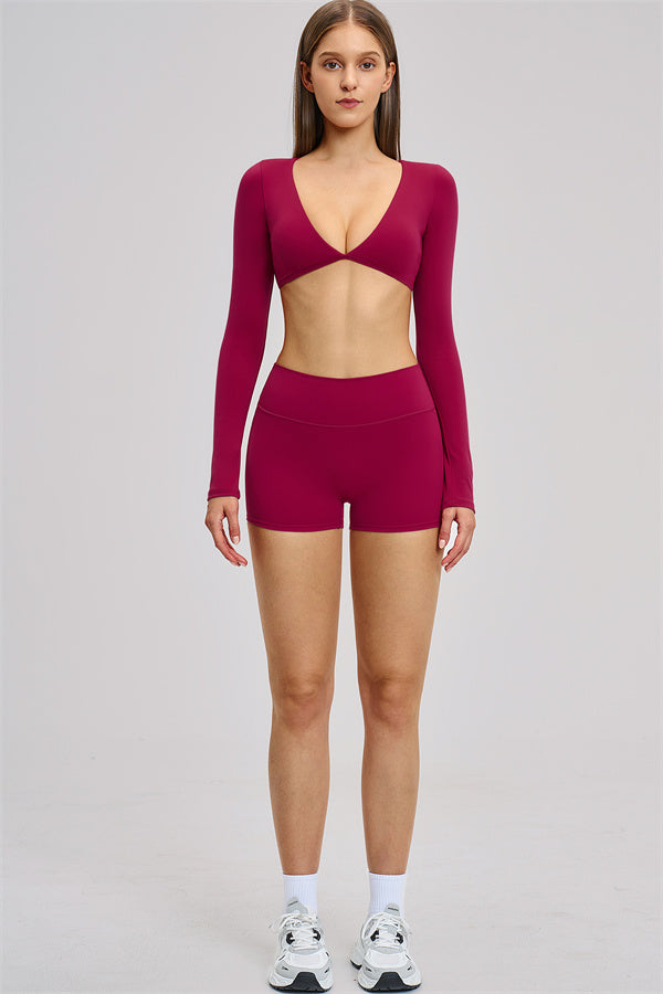 The Zestful Long Sleeve Crop Top