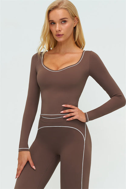 The Amara Long Sleeve T-shirt Flared Leggings 2-Piece Set