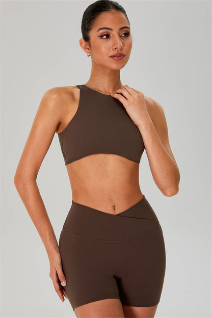 The Jewel Crop Top Crossover Shorts 2-Piece Set