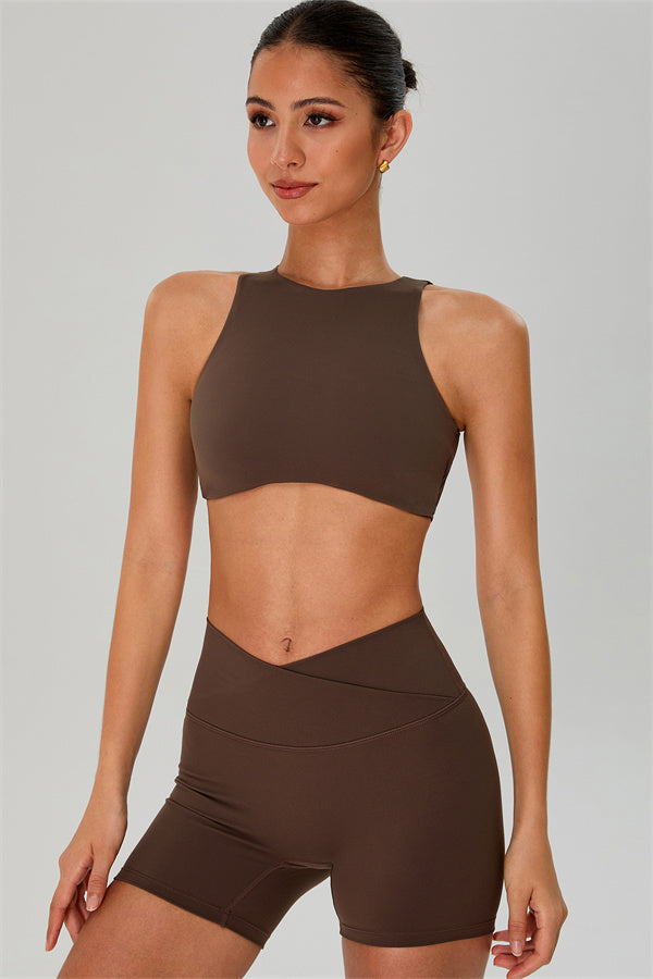 The Jewel Crop Top Crossover Shorts 2-Piece Set