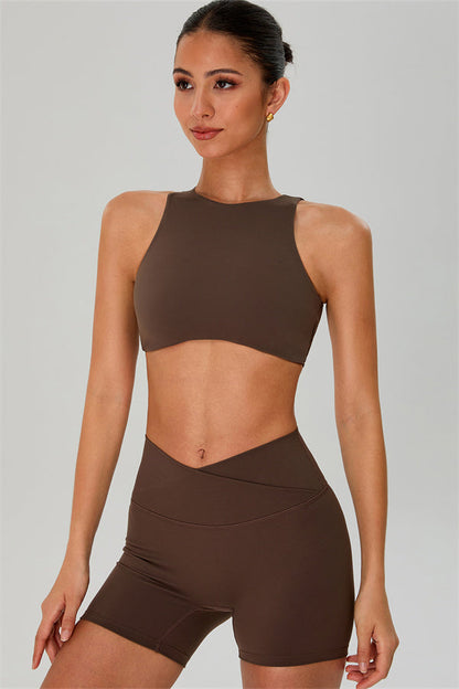 The Jewel Crop Top Crossover Shorts 2-Piece Set