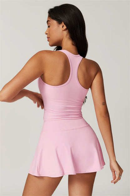 The Dynamic Crop Top Tennis Skirt 2-Piece Set