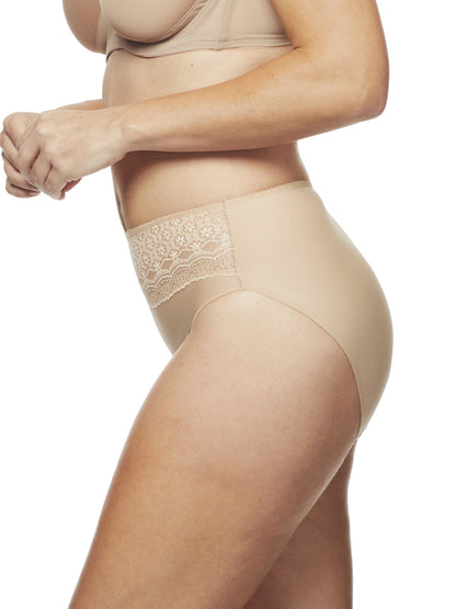 Lace Trim High-Cut Brief