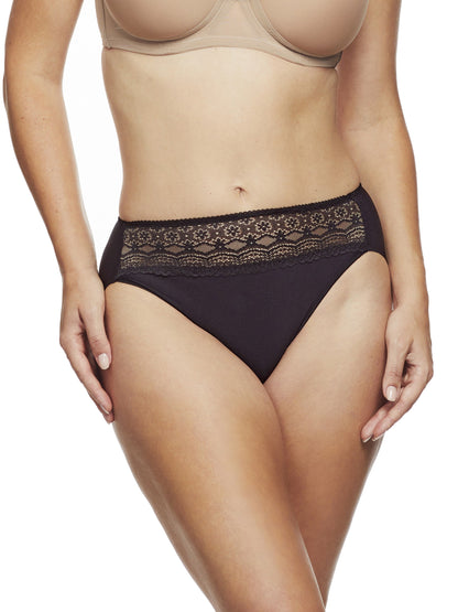 Lace Trim High-Cut Brief