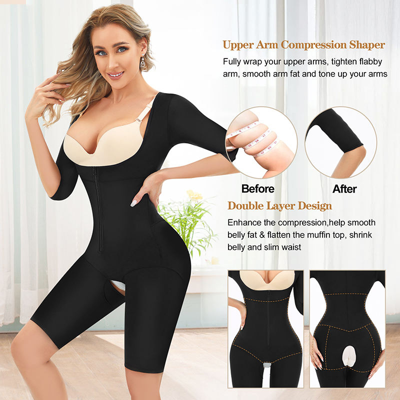 High-Quality Women’s Postoperative Bodysuit – Post Surgery Compression Garment, Firm Tummy Control Full Body Shapewear