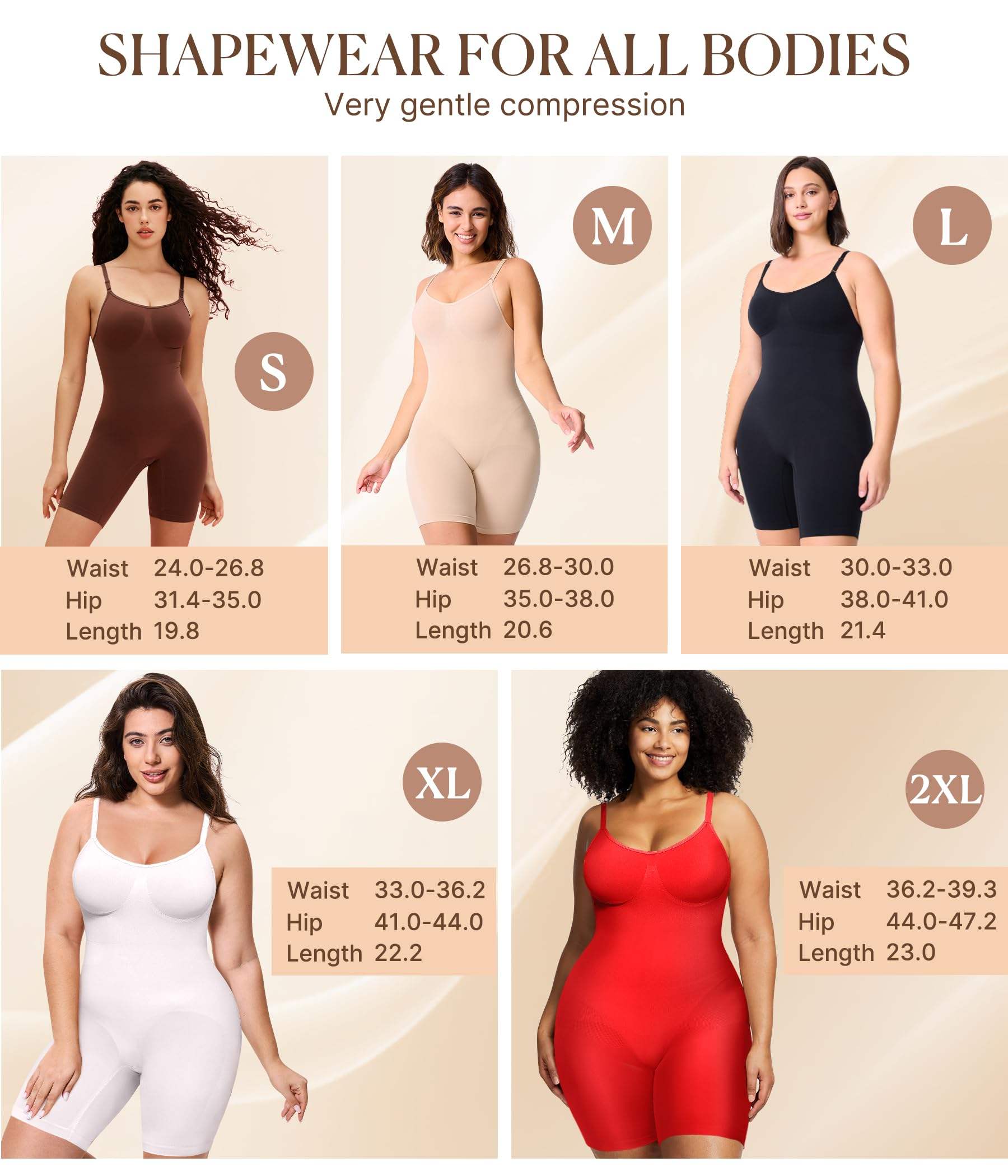 Women’s Seamless Full Body Shaper – Firm Tummy Control & Hip Enhancer Shapewear Bodysuit