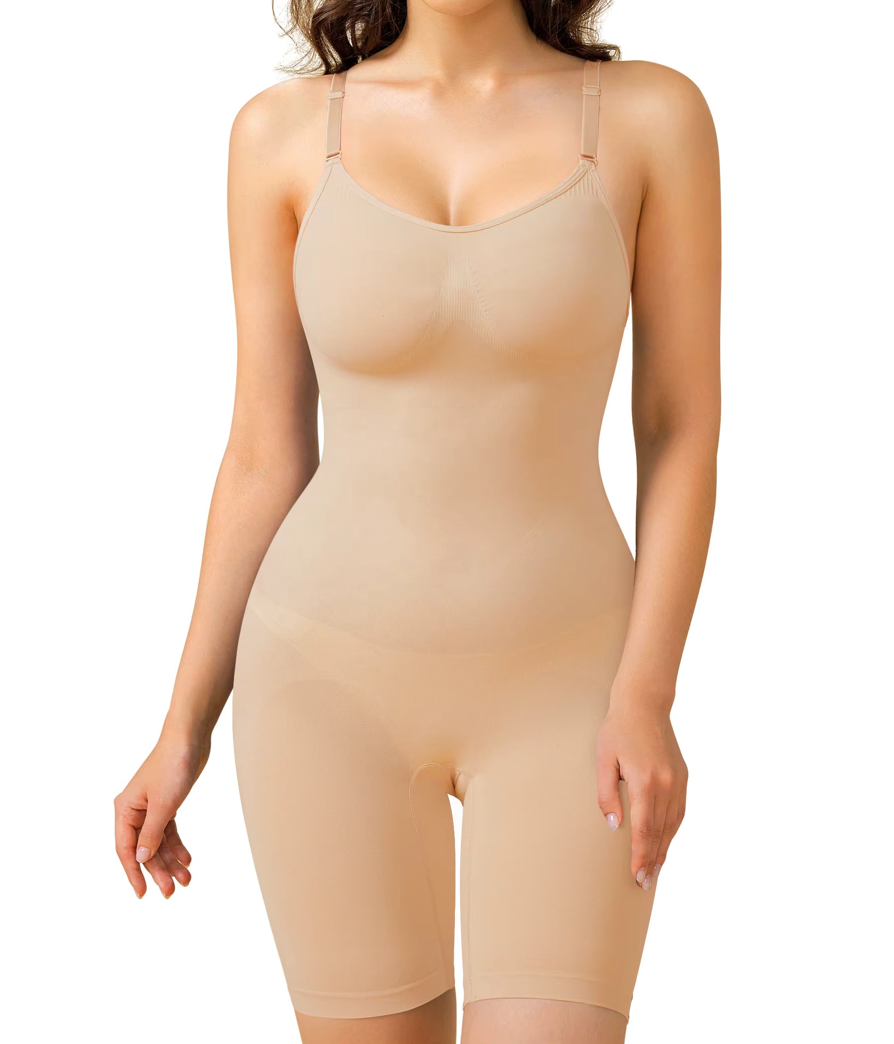 Women’s Seamless Full Body Shaper – Firm Tummy Control & Hip Enhancer Shapewear Bodysuit