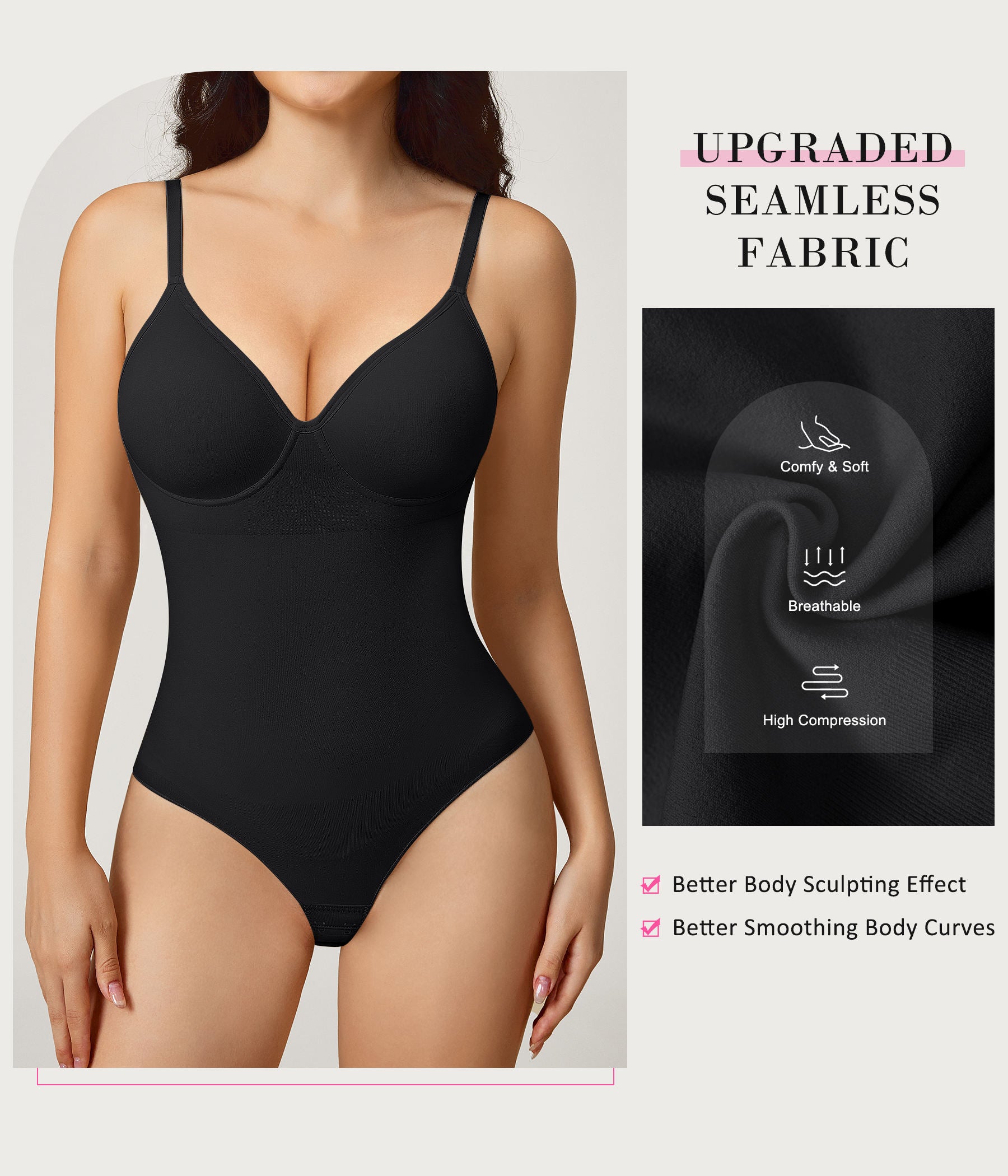 New Upgrade Slimming Bodysuit for Women – Seamless Firm Tummy Control Shapewear & Sculpting Body Shaper