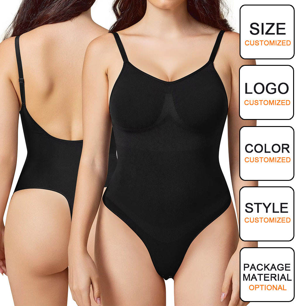 Women’s Backless Shapewear Bodysuit – Seamless Tummy Control Corset Lingerie Body Shaper
