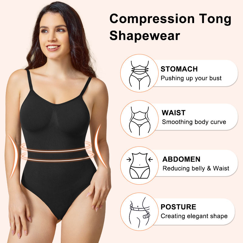 Women’s Backless Shapewear Bodysuit – Seamless Tummy Control Corset Lingerie Body Shaper