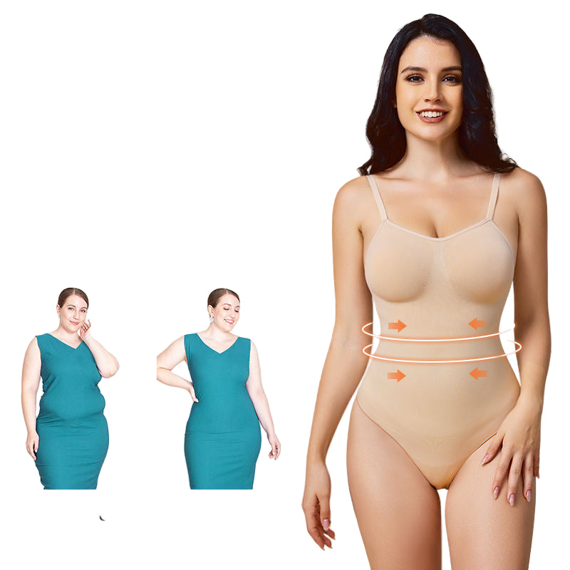 Women’s Backless Shapewear Bodysuit – Seamless Tummy Control Corset Lingerie Body Shaper