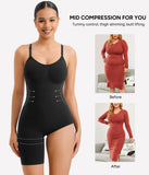 Women’s Seamless Bodysuit Shapewear – Racerback Full Body Shaper with Tummy Control & Butt Lifter