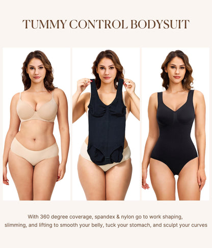 Backless Shapewear Bodysuit for Women – Seamless Tummy Control Waist Trainer Faja Body Shaper