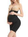 Amazing Black Seamless Solid Color Maternity Panty Soft-Touch