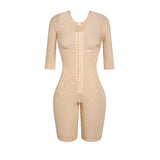 Beige shapewear bodysuit on a white background