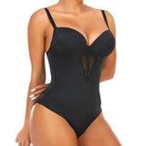 Seamless lace bodysuit shapewear – built-in bra, slimming tummy, and lift.
