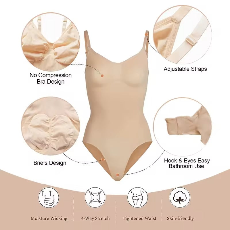 Breathable shapewear bodysuit – women’s tummy control slimming fit
