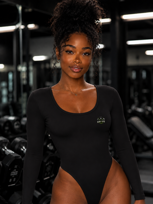 Loki & Ivy Women's Tight Long Sleeve Yoga Bodysuit