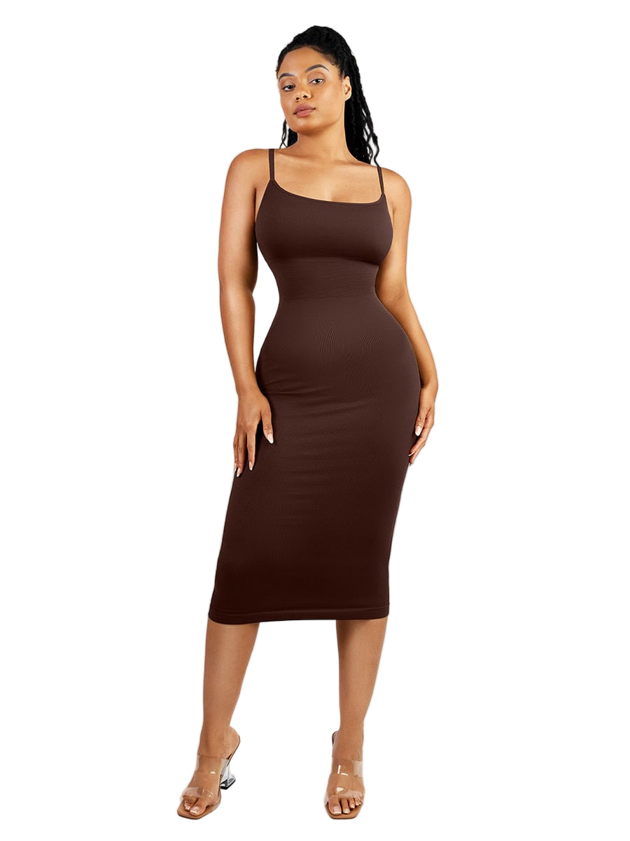Women Eco-friendly Seamless 360° Waist Control Midi Shaping Dress