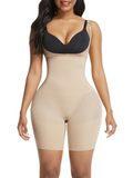 Women Open-Bust Mid-Thigh Bodysuit Abdomen Flattening