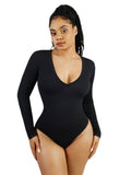 Women Seamless Long Sleeve Outerwear Bodysuit