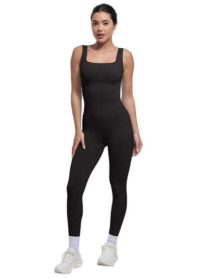Seamless Square Neck U-Back Shaping Jumpsuit
