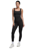 Seamless Square Neck U-Back Shaping Jumpsuit