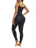 Women Black Full Body Shaper Open Bust Adjustable Straps Hourglass Figure