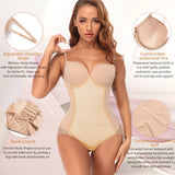 Women's Tummy Control Bodysuit with Butt Lifter & Built-In Bra