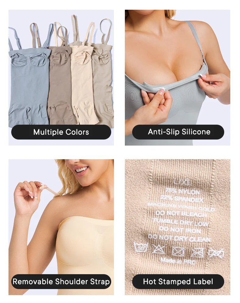 LYNMISS Strapless Detachable Straps Butt Lift Tummy Bodysuit – LYNMISS