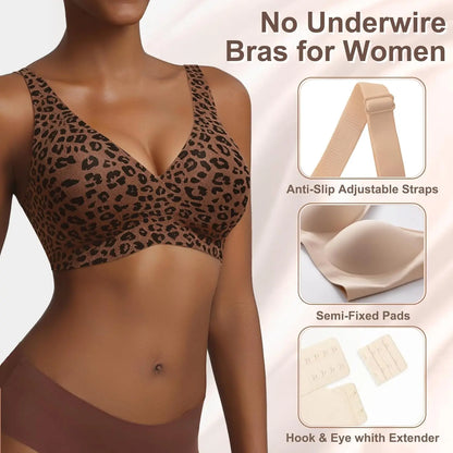 Jelly Wireless Bras for Women No Underwire Deep – Sculpt Shape Wear