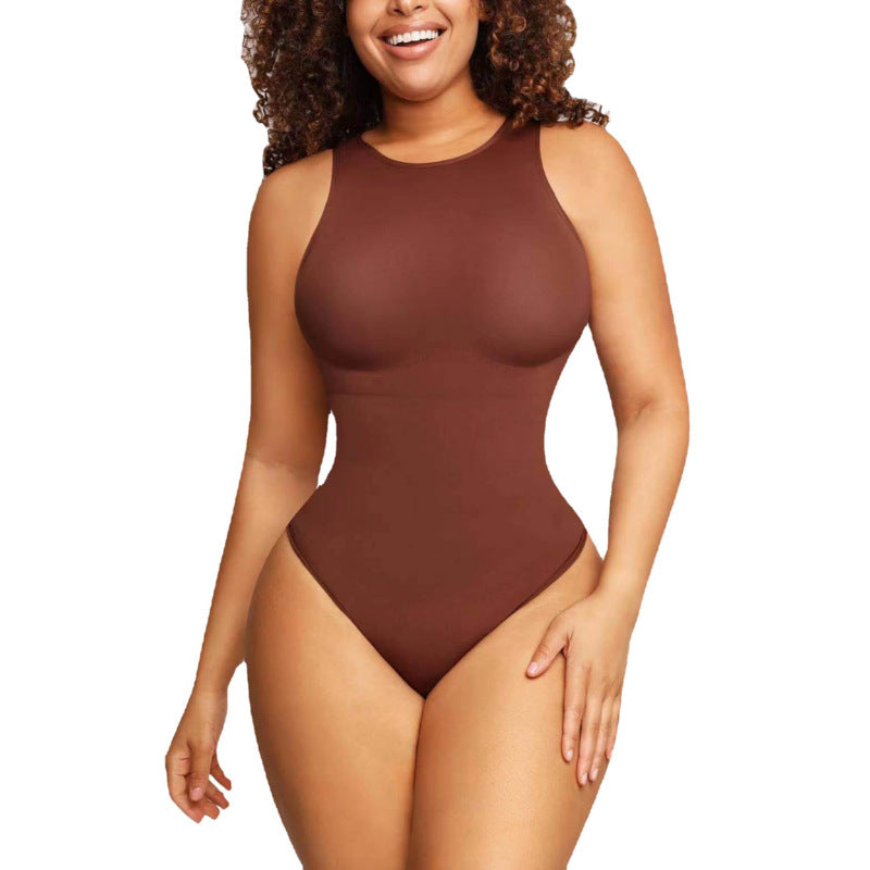 Eco-friendly Seamless Outer Crew Thong Bodysuit