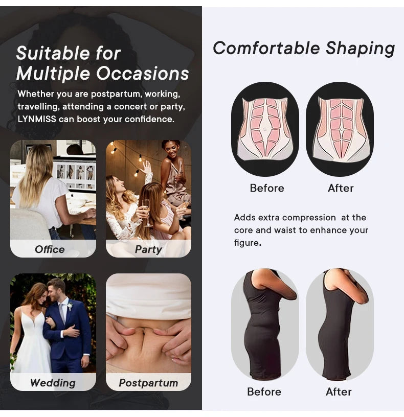LYNMMISS 2025 Waist Trainer Woman TUMMY FLATTENING SHAPEWEAR – LYNMISS