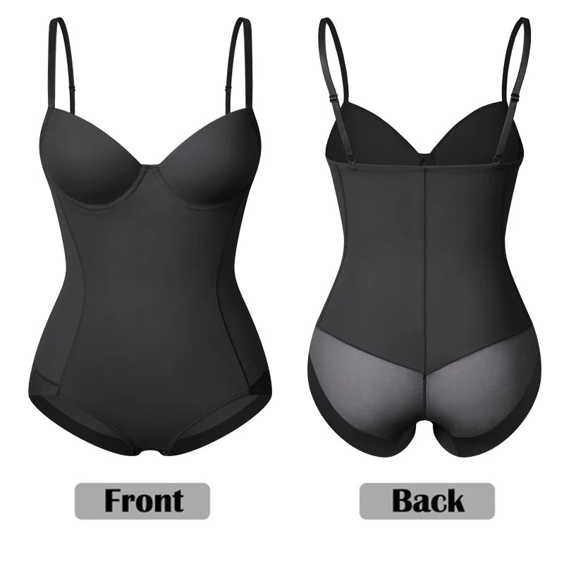 Women's Tummy Control Bodysuit with Butt Lifter & Built-In Bra