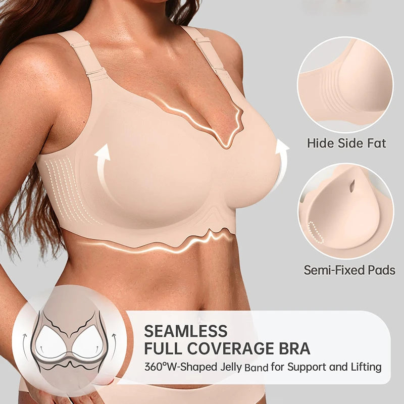 Ladies Underwear Jelly Wide Shoulder Strap Ripple Comfortable – Sculpt Shape Wear