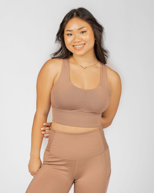 Gametime Bra â€“ Just Brew It (Latte Brown)