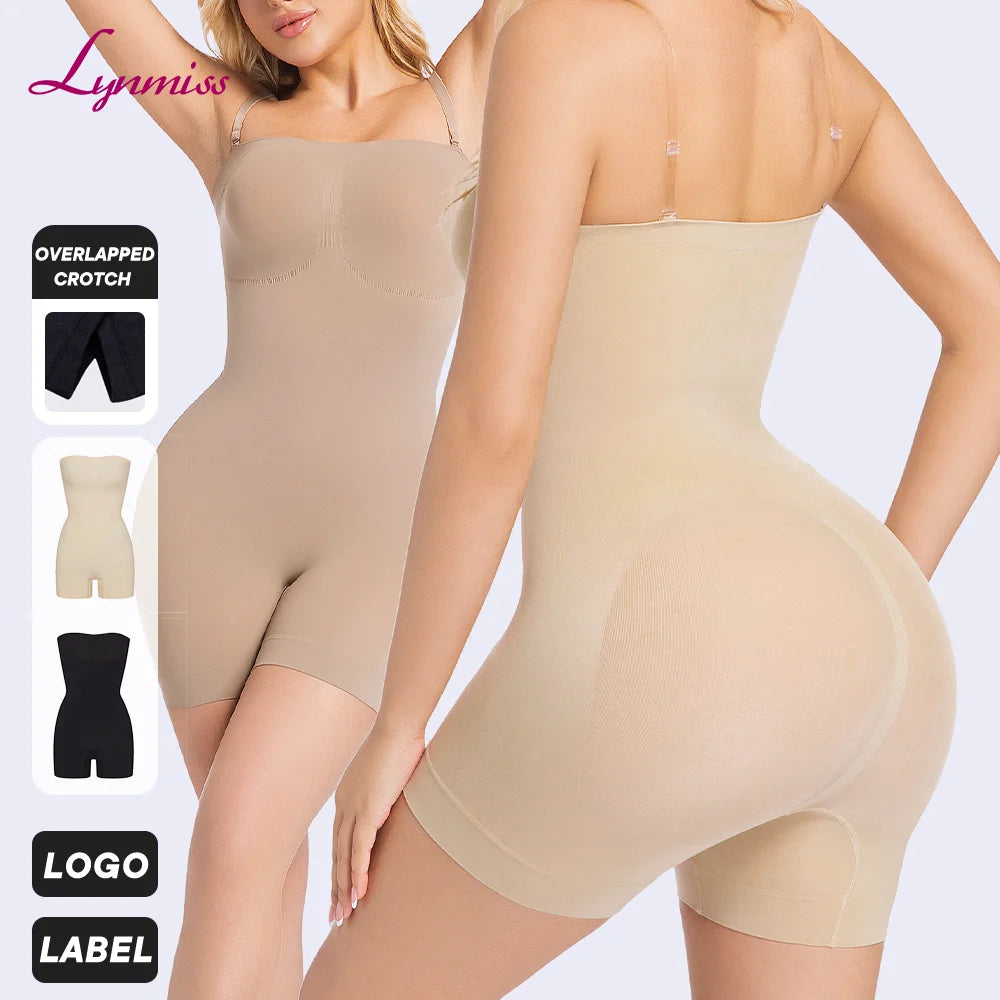 LYNMISS Strapless Detachable Straps Butt Lift Tummy Bodysuit – LYNMISS