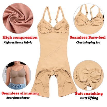 Plus Size One Piece High Compression Seamless Skim – OGLERAYS