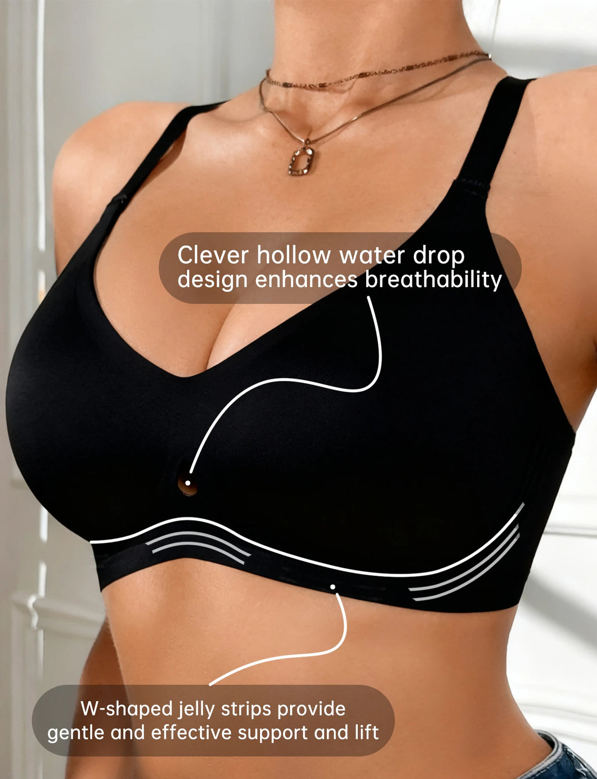 Women Wireless Seamless Bra Deep V Push up – Sculpt Shape Wear