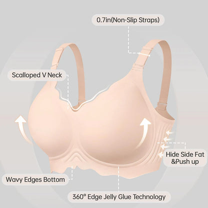 Ladies Underwear Jelly Wide Shoulder Strap Ripple Comfortable – Sculpt Shape Wear