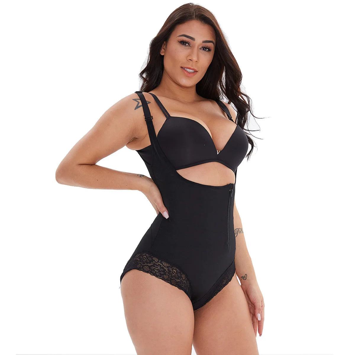 Women's Tummy Control Open Bust with Adjustable Straps – Sculpt Shape Wear